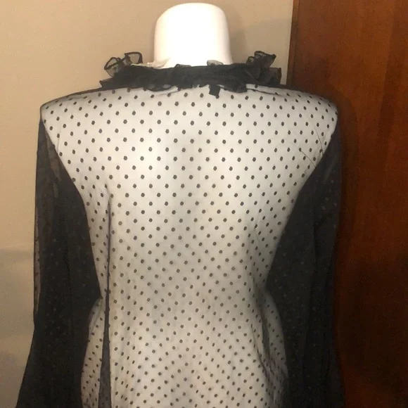 NWT Ups & downs black sexy lace shirt - Picture 4 of 6